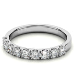 Round Cut Moissanite Half Eternity Band