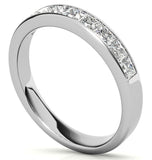 Princess Cut Moissanite Channel Set Eternity Band