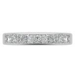 Princess Cut Moissanite Channel Set Eternity Band