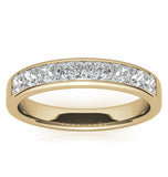 Princess Cut Moissanite Channel Set Eternity Band