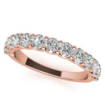 Moissanite Round Cut Half Eternity Wedding Band