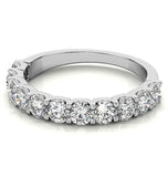 Moissanite Round Cut Half Eternity Wedding Band