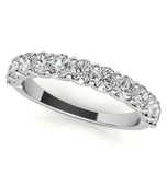 Moissanite Round Cut Half Eternity Wedding Band