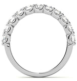 Moissanite Round Cut Half Eternity Wedding Band