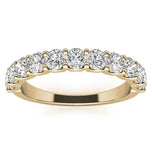 Moissanite Round Cut Half Eternity Wedding Band