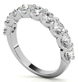 Moissanite Round Cut Half Eternity Band For Women