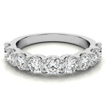 Moissanite Round Cut Half Eternity Band For Women