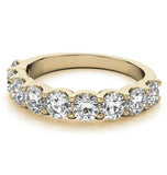 Moissanite Round Cut Half Eternity Band For Women