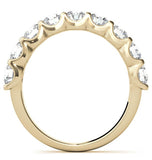 Moissanite Round Cut Half Eternity Band For Women