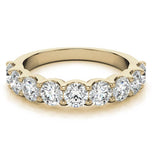 Moissanite Round Cut Half Eternity Band For Women