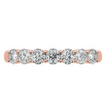 Moissanite Round Cut Seven Stone Eternity Ring