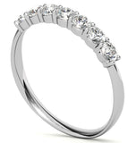 Moissanite Round Cut Seven Stone Eternity Ring