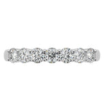 Moissanite Round Cut Seven Stone Eternity Ring