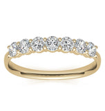 Moissanite Round Cut Seven Stone Eternity Ring