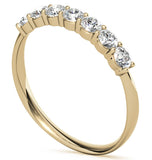 Moissanite Round Cut Seven Stone Eternity Ring