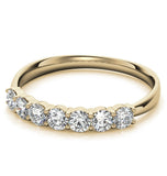 Moissanite Round Cut Seven Stone Eternity Ring