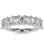 Moissanite Radiant Cut Half Eternity Band