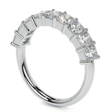 Moissanite Radiant Cut Half Eternity Band