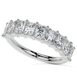 Moissanite Radiant Cut Half Eternity Band