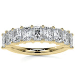 Moissanite Radiant Cut Half Eternity Band