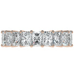 Moissanite Radiant Cut Half Eternity Band