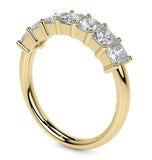 Radiant Cut Moissanite Seven Stone Eternity Ring