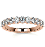 Oval Cut Moissanite Half Eternity Ring Gift For Women