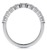 Oval Cut Moissanite Half Eternity Ring Gift For Women