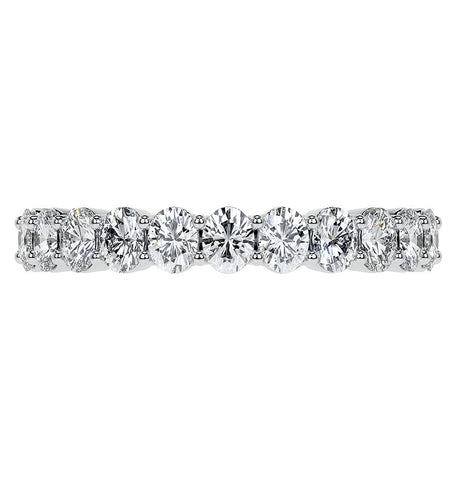 Oval Cut Moissanite Half Eternity Ring Gift For Women