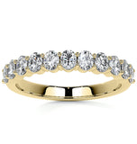 Oval Cut Moissanite Half Eternity Ring Gift For Women