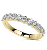 Oval Cut Moissanite Half Eternity Ring Gift For Women