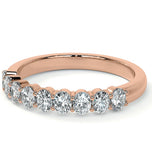 Oval Cut Moissanite Half Eternity Band For Her