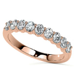 Oval Cut Moissanite Half Eternity Band For Her