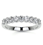 Oval Cut Moissanite Half Eternity Band For Her