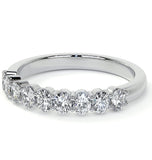 Oval Cut Moissanite Half Eternity Band For Her