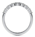 Oval Cut Moissanite Half Eternity Band For Her