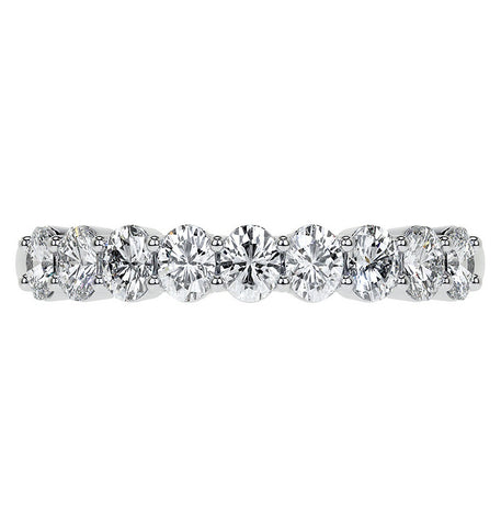 Oval Cut Moissanite Half Eternity Band For Her