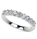 Oval Cut Moissanite Half Eternity Band For Her