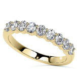 Oval Cut Moissanite Half Eternity Band For Her