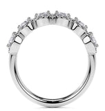 Oval Cut Halo Style Moissanite Eternity Band