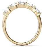 Moissanite Round Cut Five Stone Eternity Ring