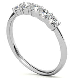 Round Brilliant Cut Moissanite Five Stone Eternity Ring