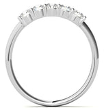 Round Brilliant Cut Moissanite Five Stone Eternity Ring