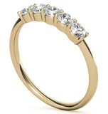 Round Brilliant Cut Moissanite Five Stone Eternity Ring