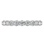 Moissanite Half Eternity Ring Round Cut Wedding Band