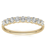 Moissanite Half Eternity Ring Round Cut Wedding Band