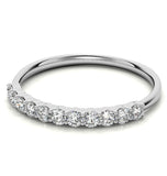 Round Cut Moissanite Half Eternity Ring Gift For Her