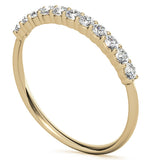 Round Cut Moissanite Half Eternity Ring Gift For Her