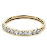 Round Cut Moissanite Half Eternity Ring Gift For Her