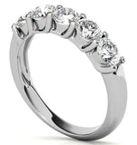 Round Brilliant Cut Moissanite Five Eternity Band